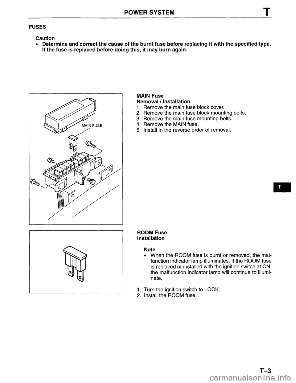 MAZDA MPV 1996  Workshop Manual 