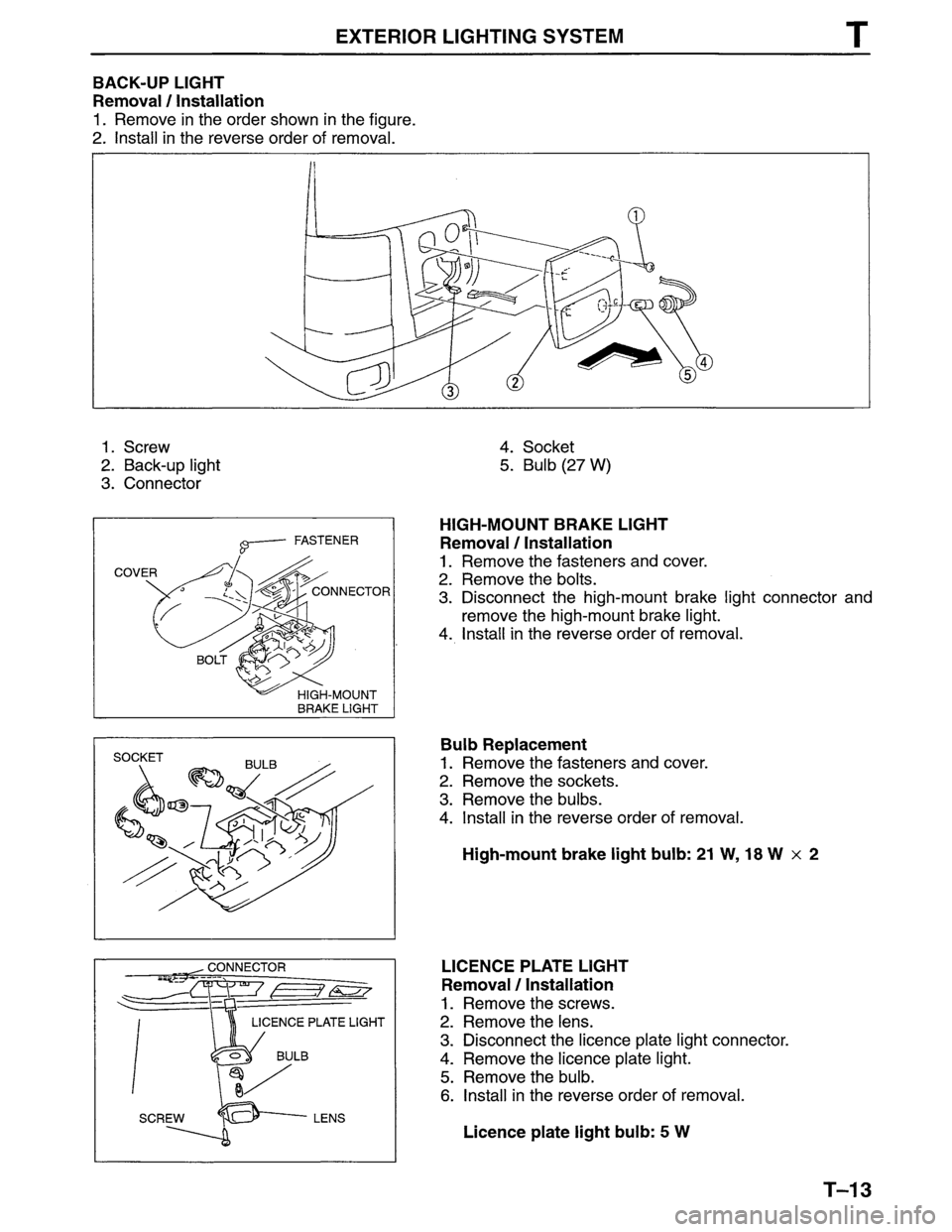 MAZDA MPV 1996  Workshop Manual 