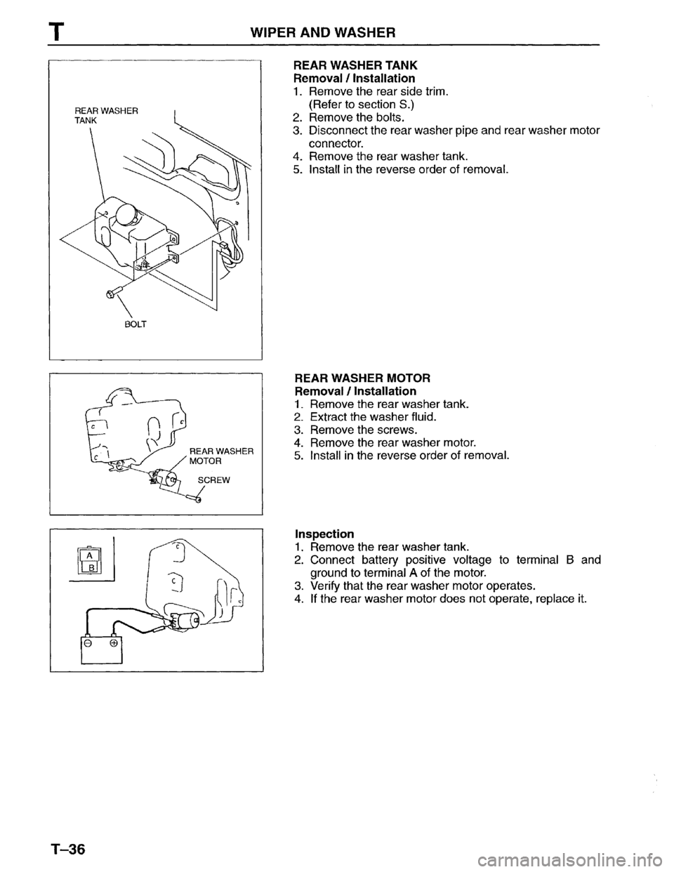MAZDA MPV 1996  Workshop Manual 
