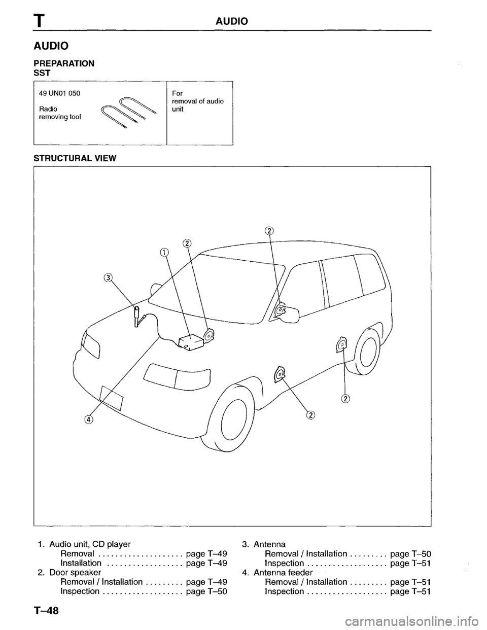 MAZDA MPV 1996  Workshop Manual 