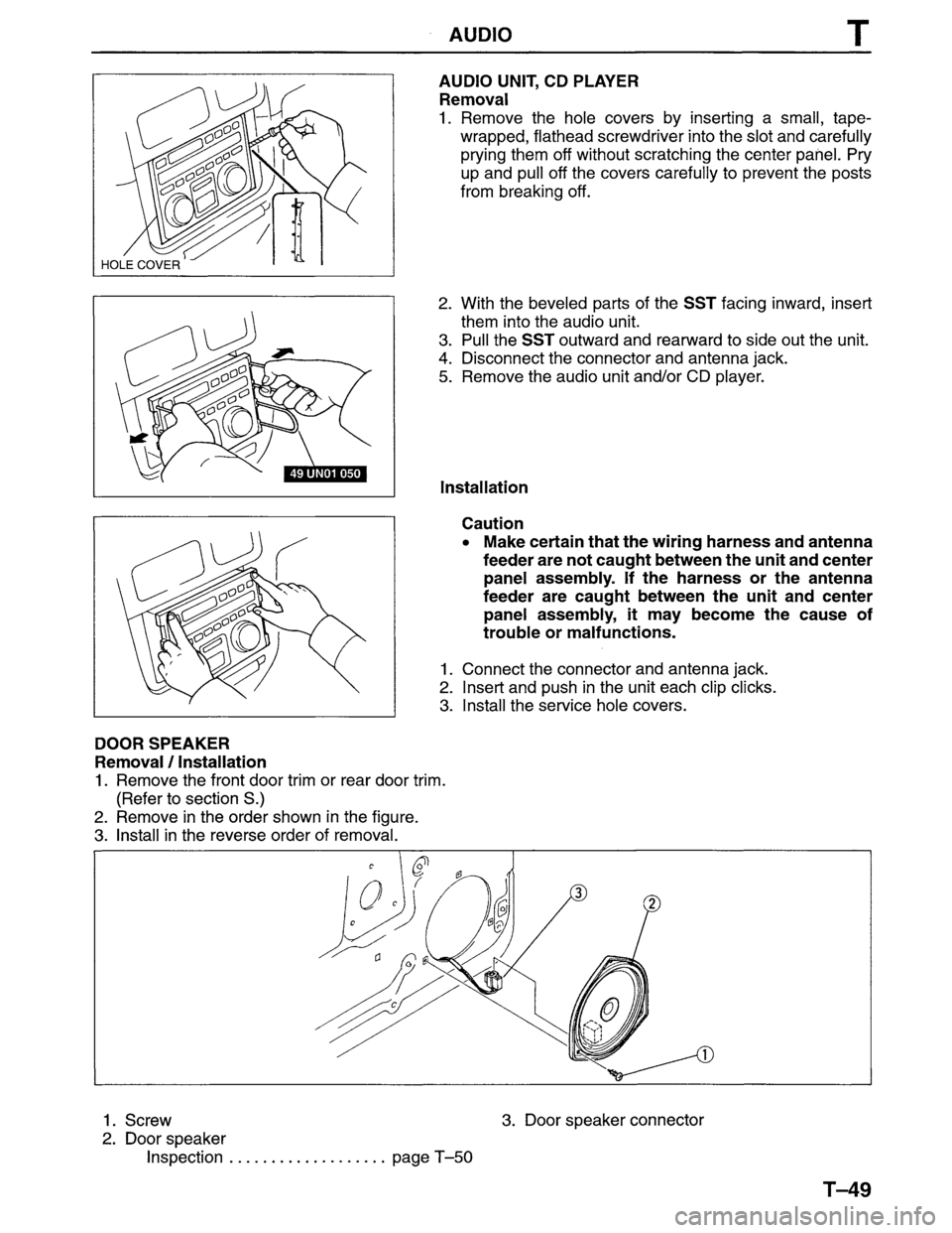 MAZDA MPV 1996  Workshop Manual 