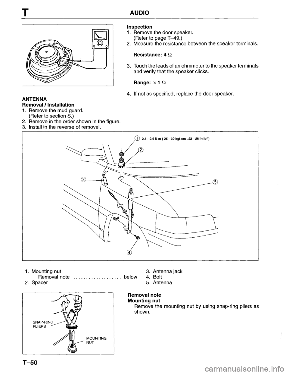 MAZDA MPV 1996  Workshop Manual 
