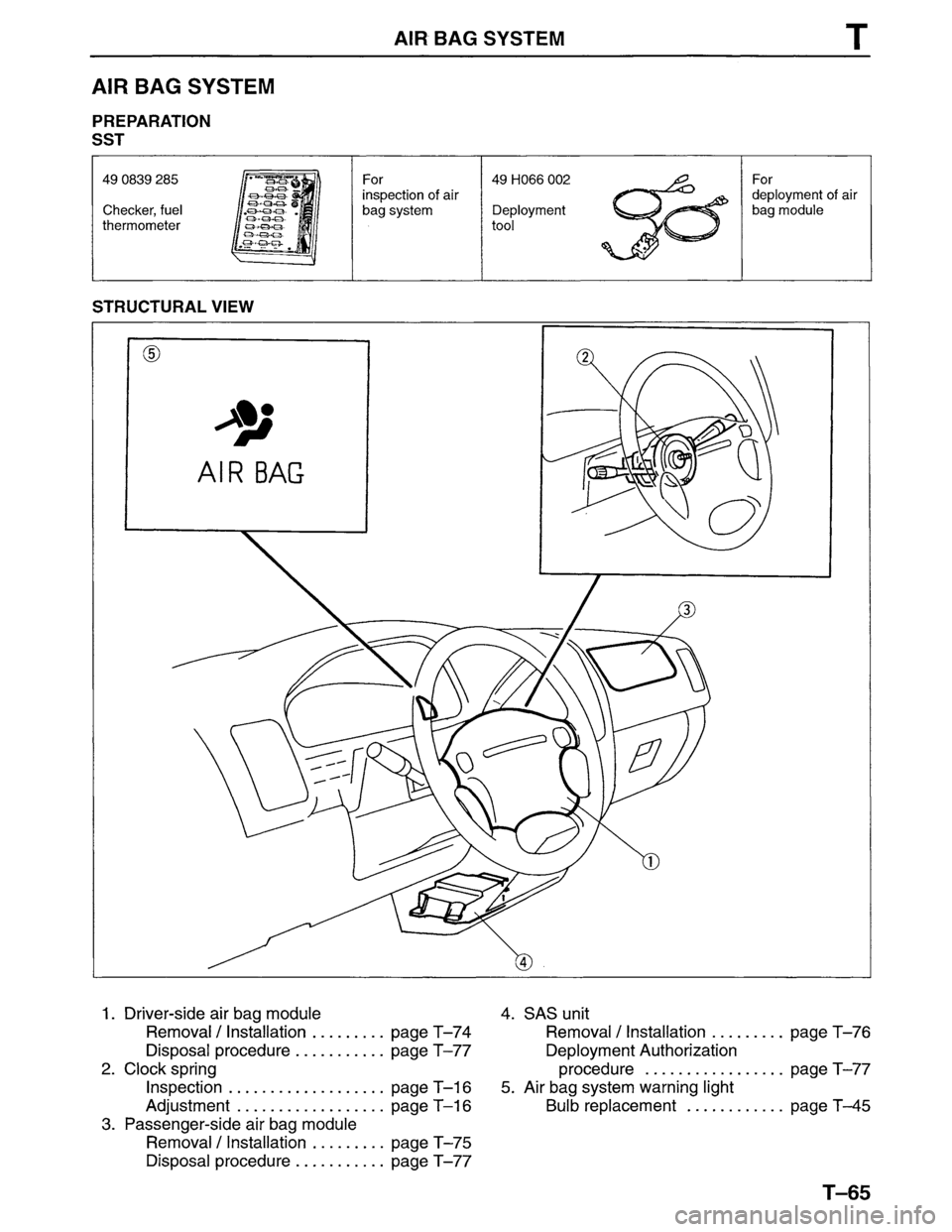 MAZDA MPV 1996  Workshop Manual 