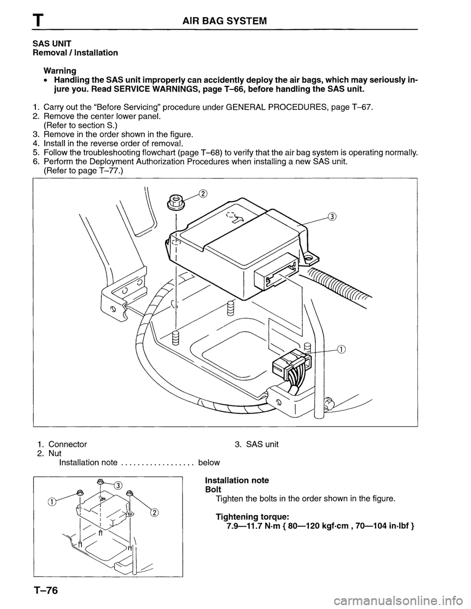 MAZDA MPV 1996  Workshop Manual 