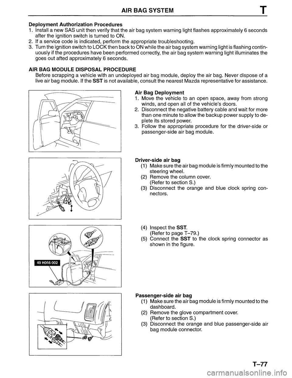 MAZDA MPV 1996  Workshop Manual 