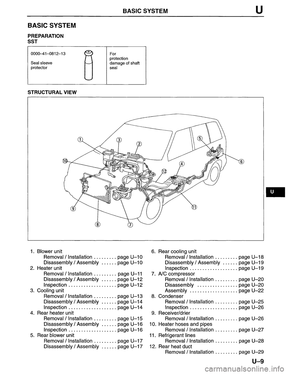 MAZDA MPV 1996  Workshop Manual 