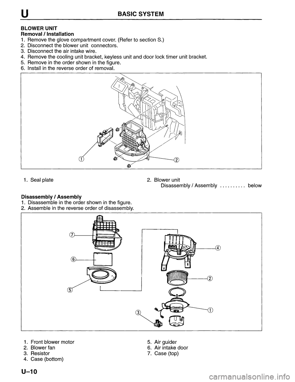 MAZDA MPV 1996  Workshop Manual 