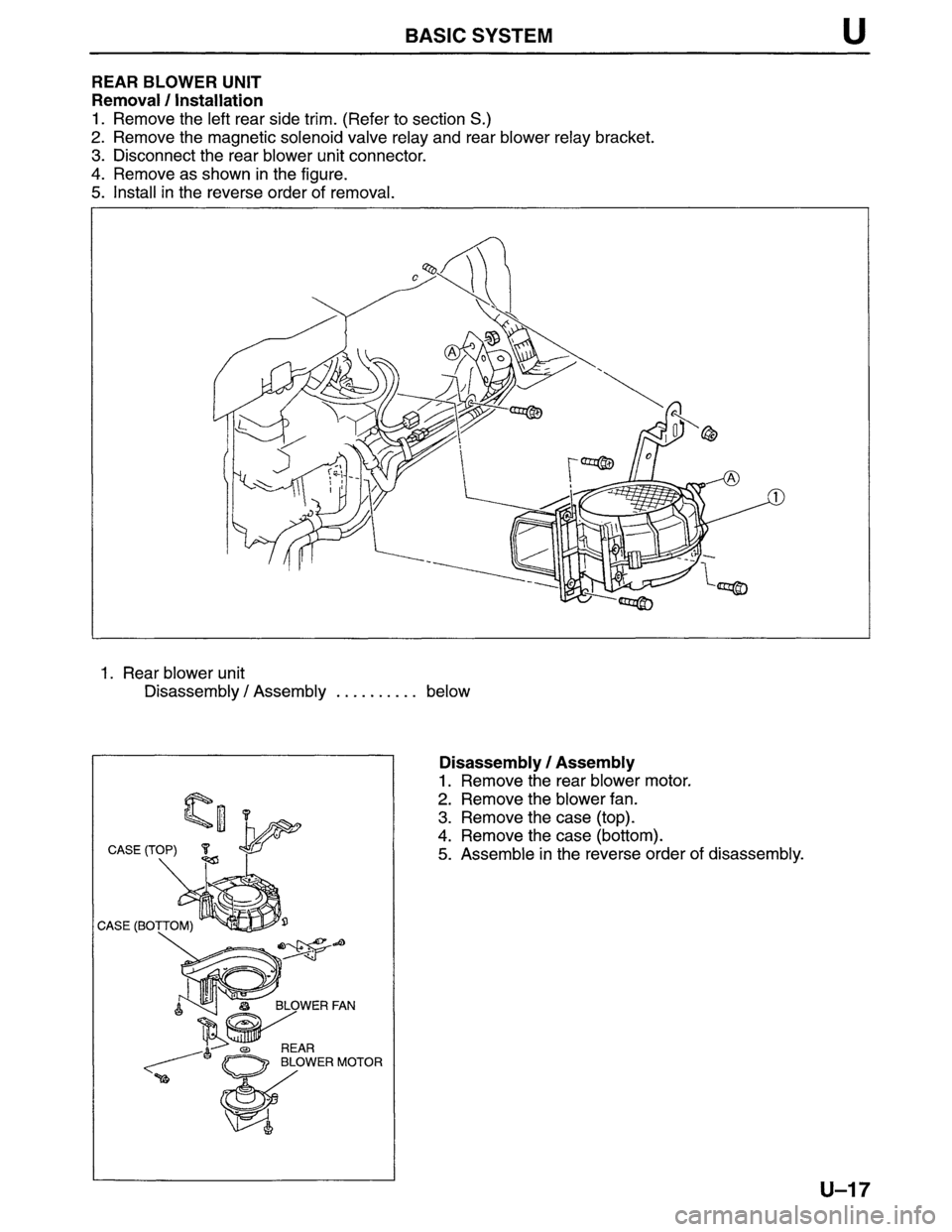 MAZDA MPV 1996  Workshop Manual 