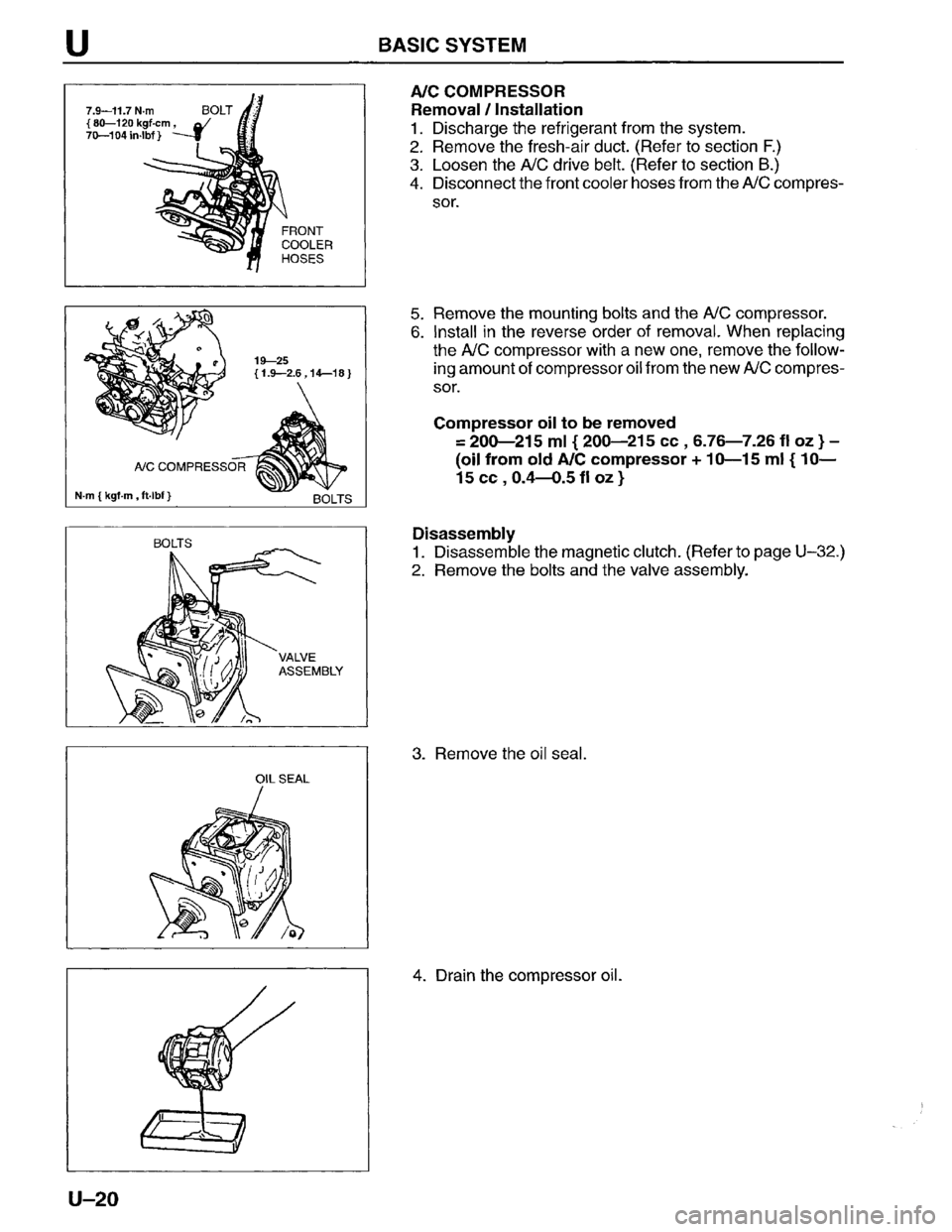 MAZDA MPV 1996  Workshop Manual 