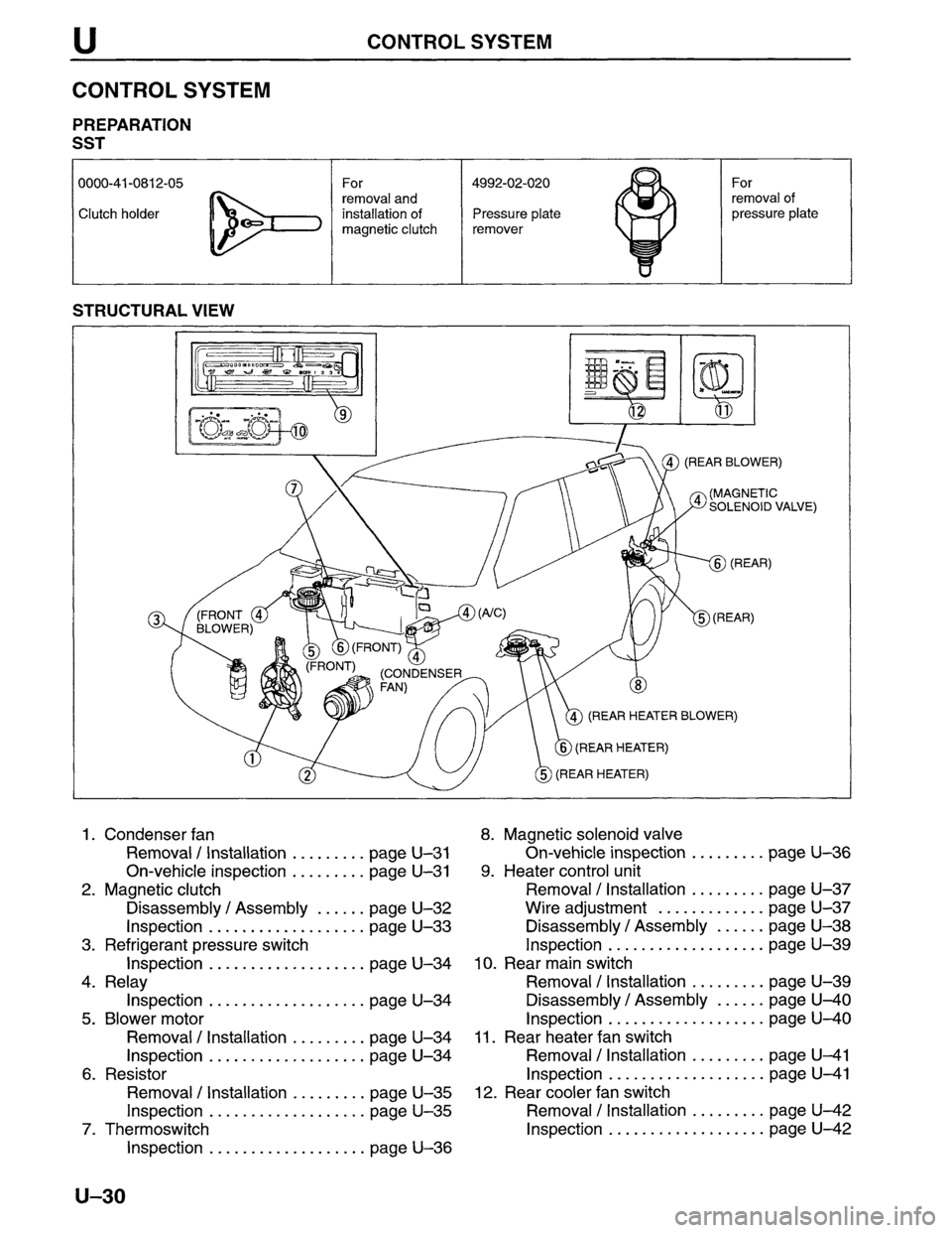 MAZDA MPV 1996  Workshop Manual 