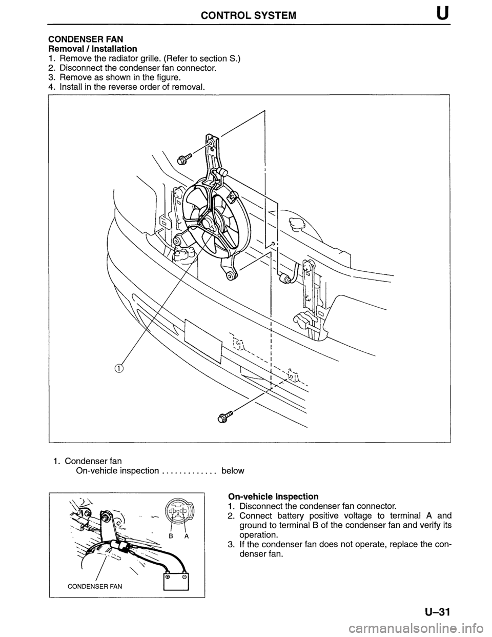 MAZDA MPV 1996  Workshop Manual 