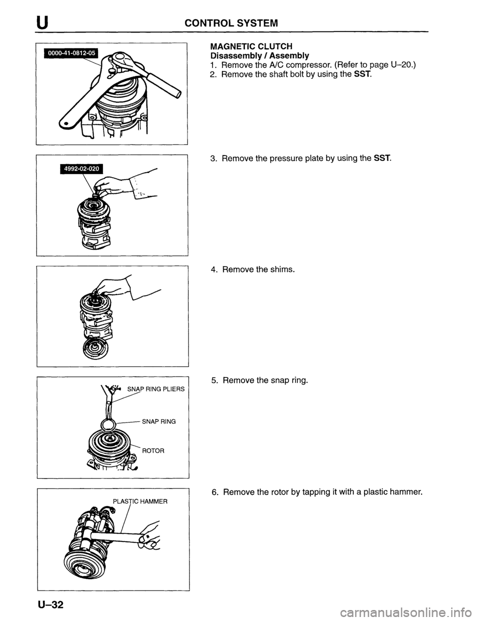 MAZDA MPV 1996  Workshop Manual 