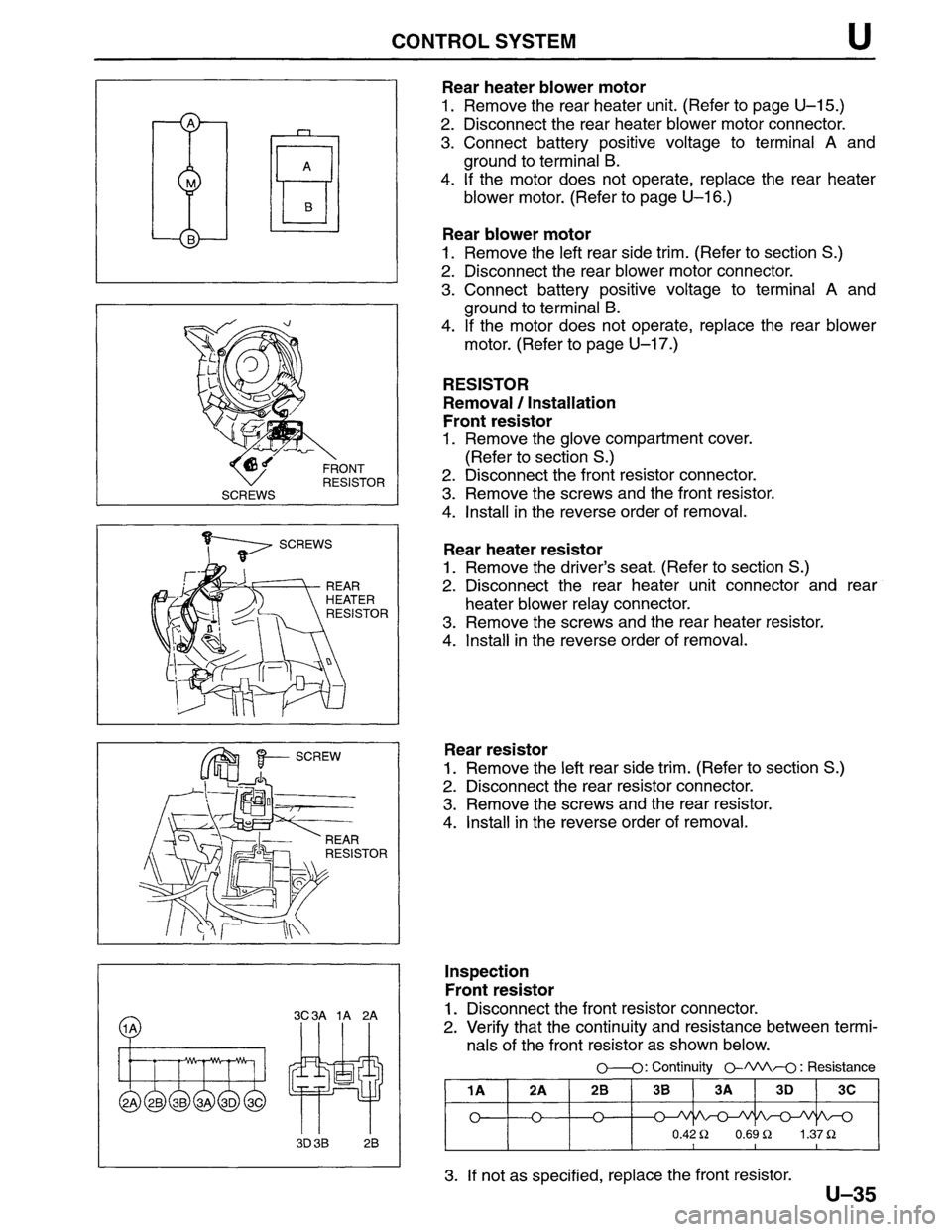 MAZDA MPV 1996  Workshop Manual 