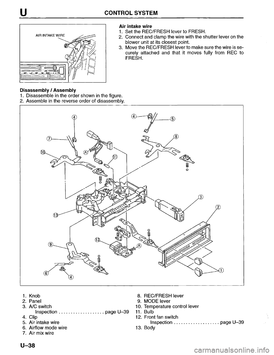 MAZDA MPV 1996  Workshop Manual 