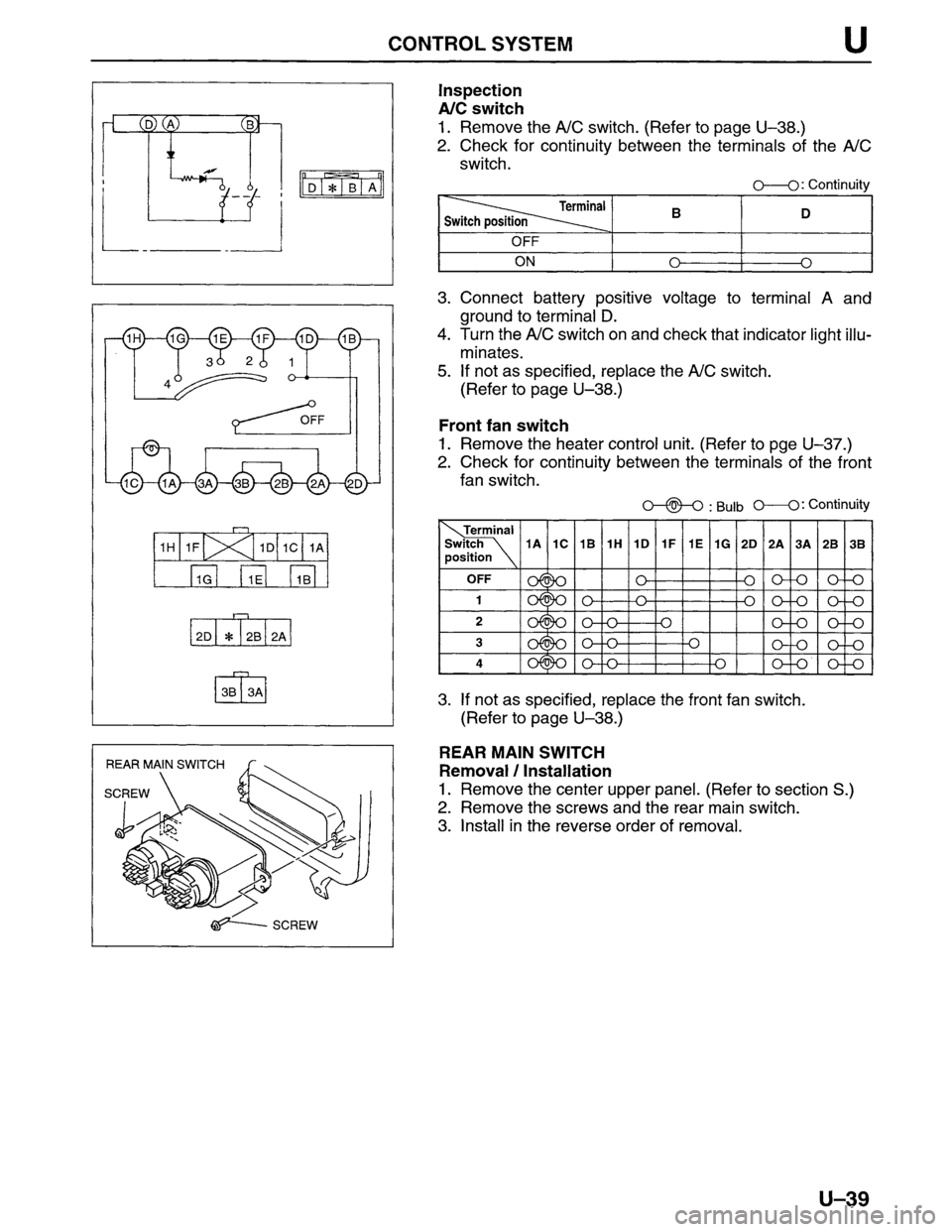 MAZDA MPV 1996  Workshop Manual 
