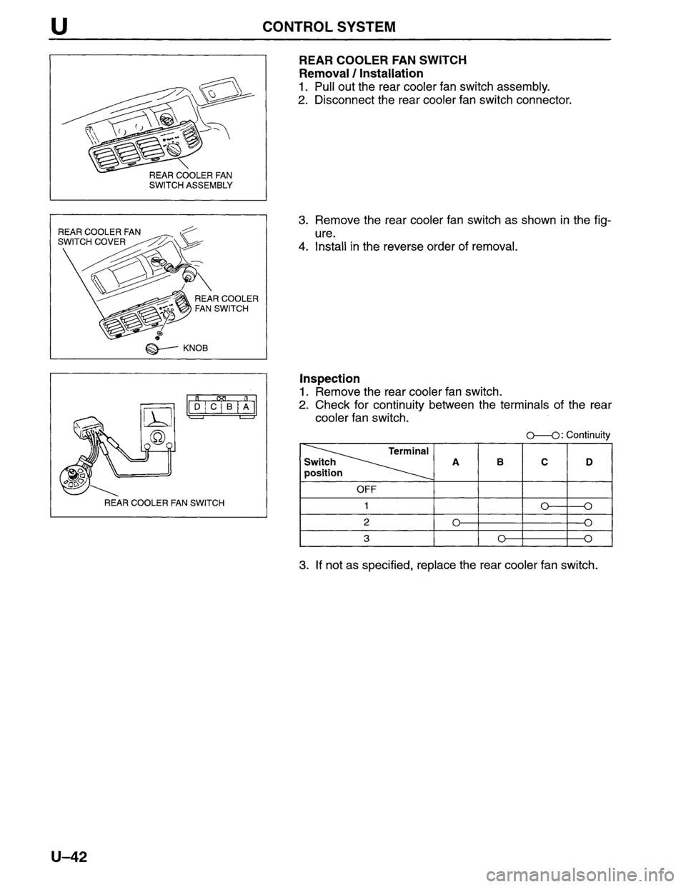 MAZDA MPV 1996  Workshop Manual 