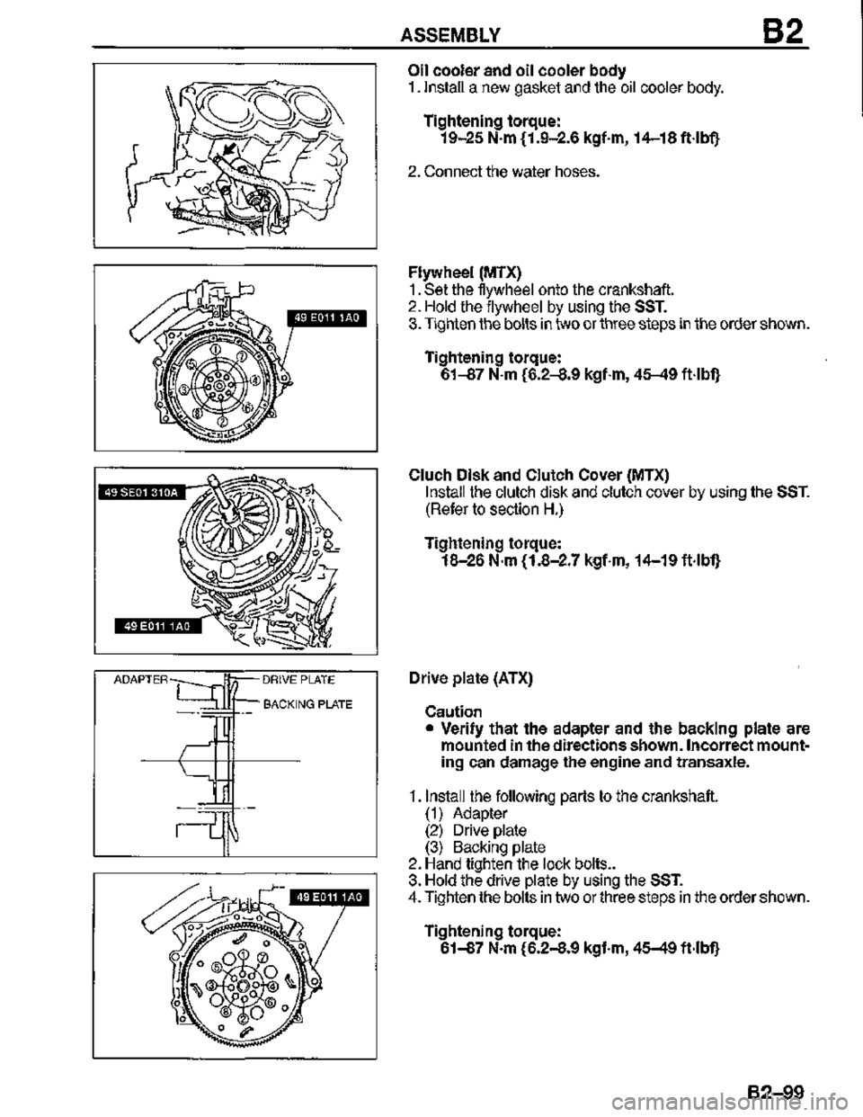 MAZDA MX-3 1995  Workshop Manual 