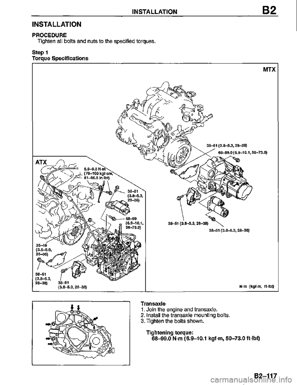 MAZDA MX-3 1995  Workshop Manual 