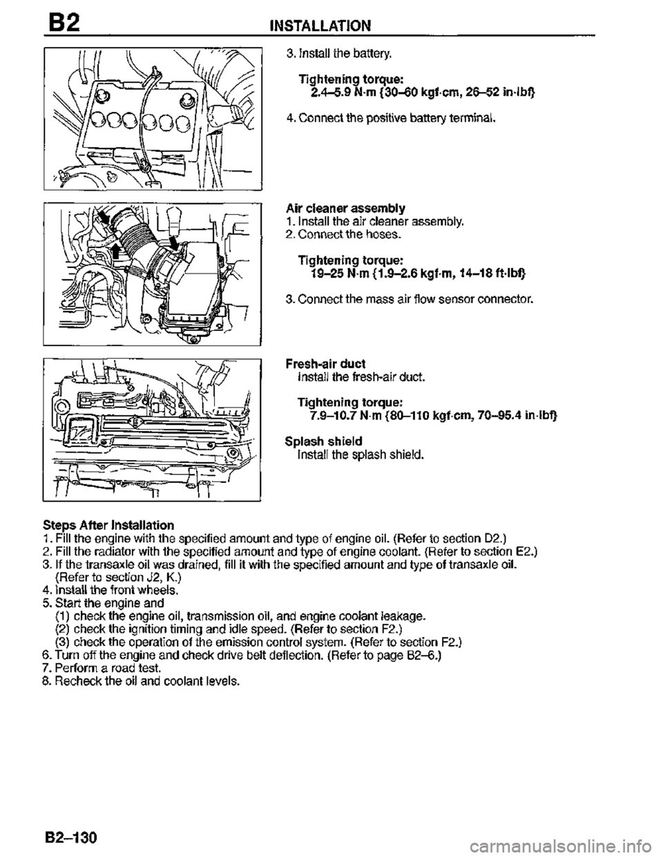 MAZDA MX-3 1995  Workshop Manual 