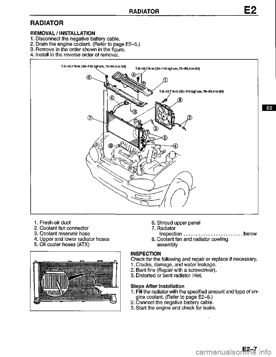MAZDA MX-3 1995  Workshop Manual 