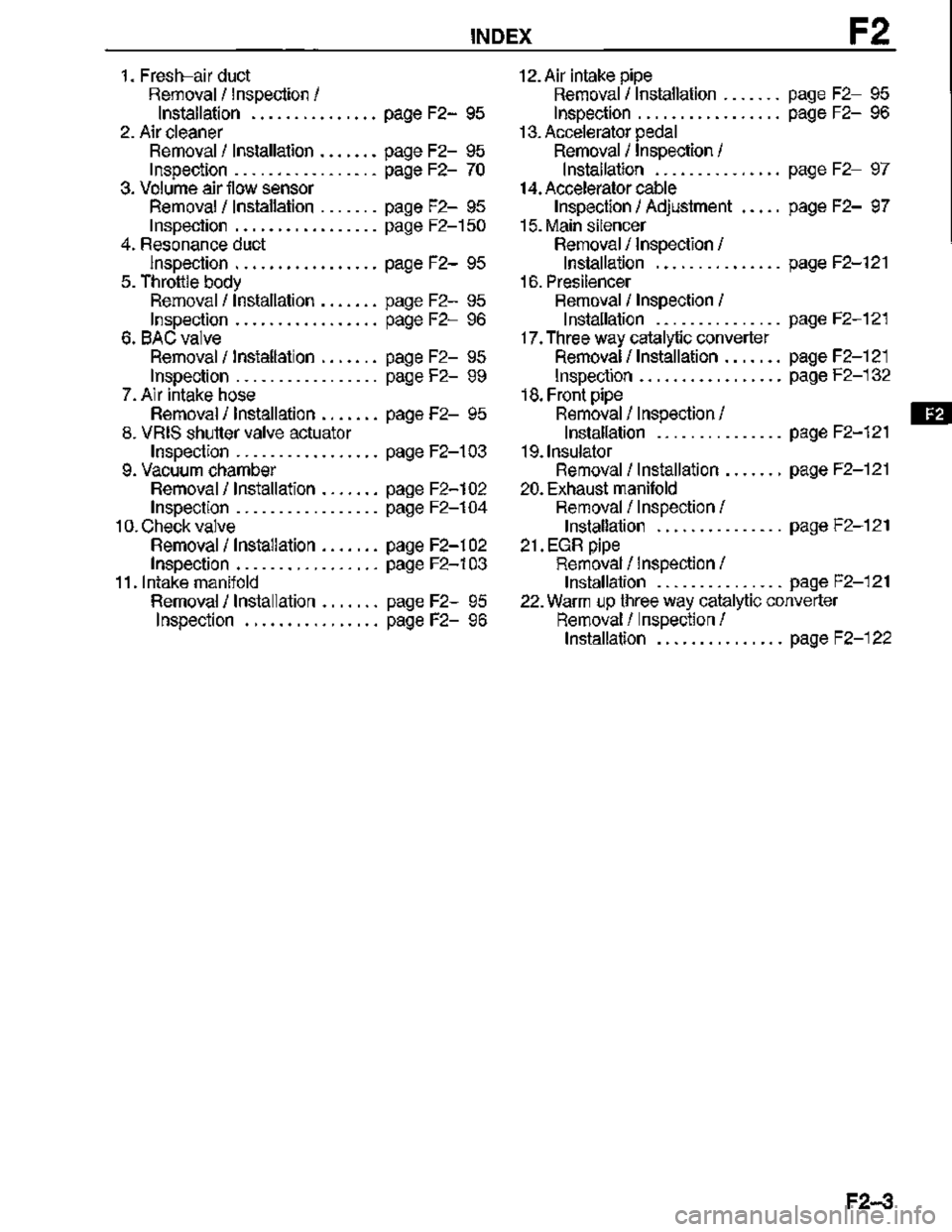 MAZDA MX-3 1995  Workshop Manual 