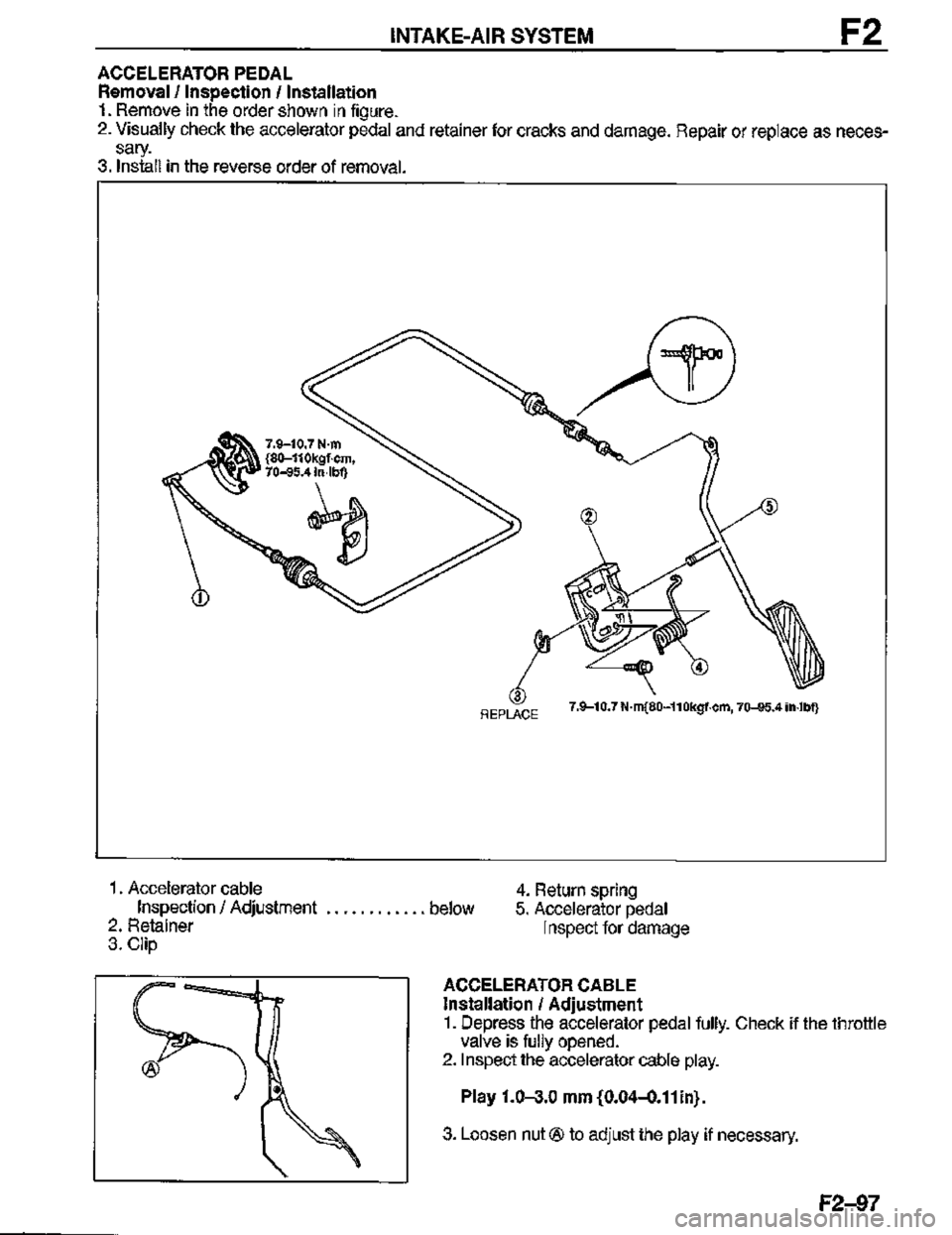 MAZDA MX-3 1995  Workshop Manual 