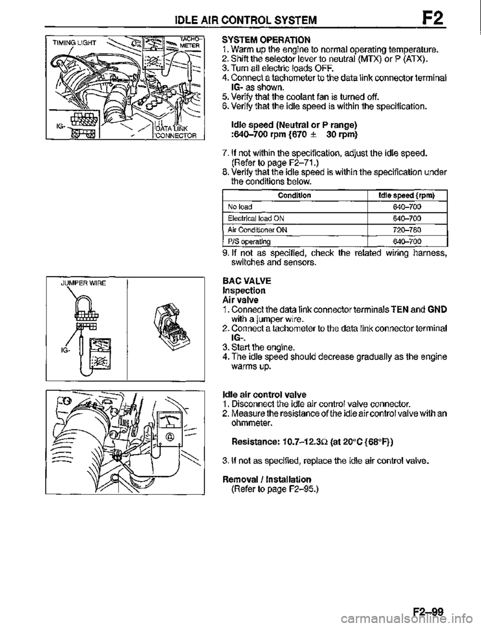 MAZDA MX-3 1995  Workshop Manual 