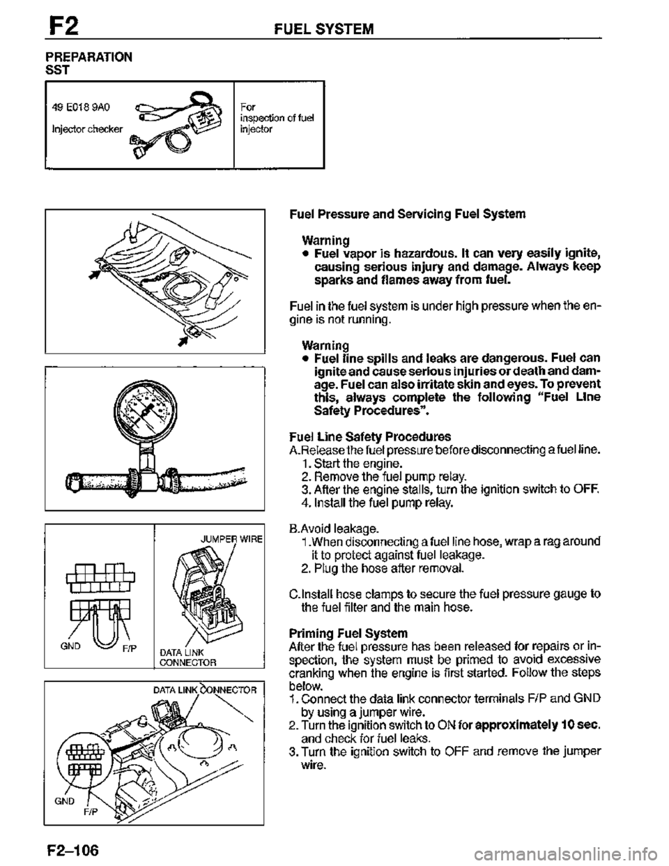 MAZDA MX-3 1995  Workshop Manual 