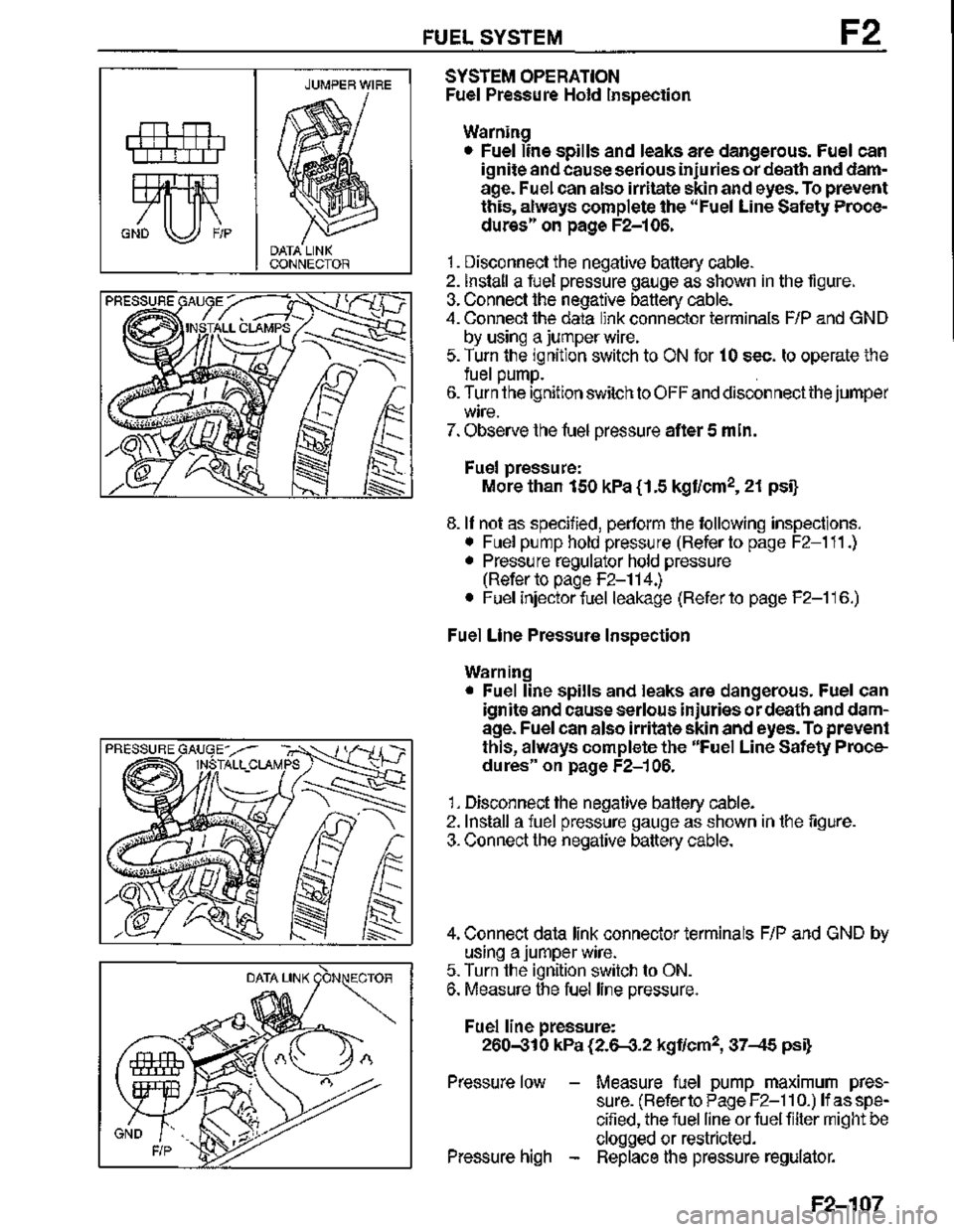 MAZDA MX-3 1995  Workshop Manual 