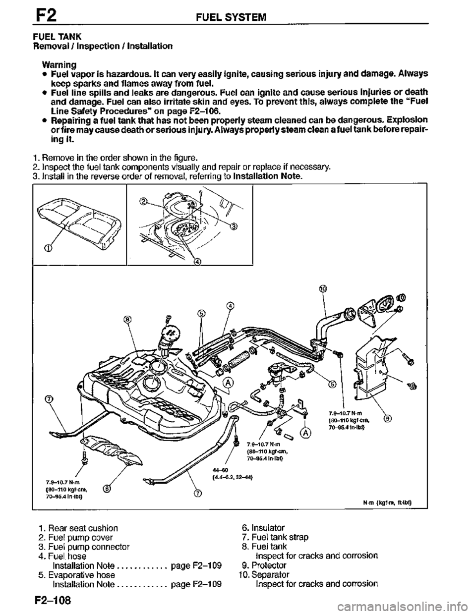 MAZDA MX-3 1995  Workshop Manual 
