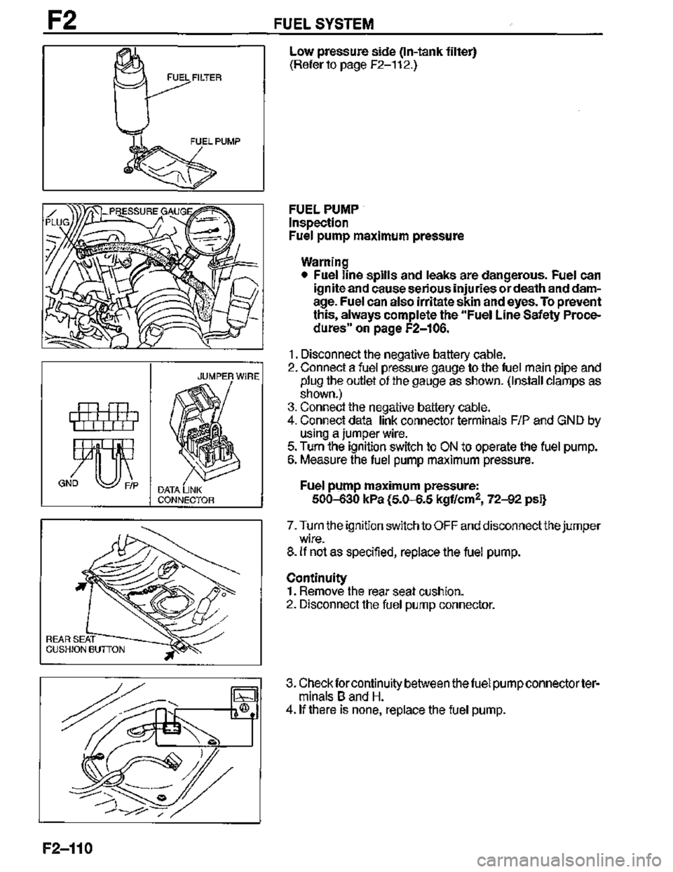MAZDA MX-3 1995  Workshop Manual 