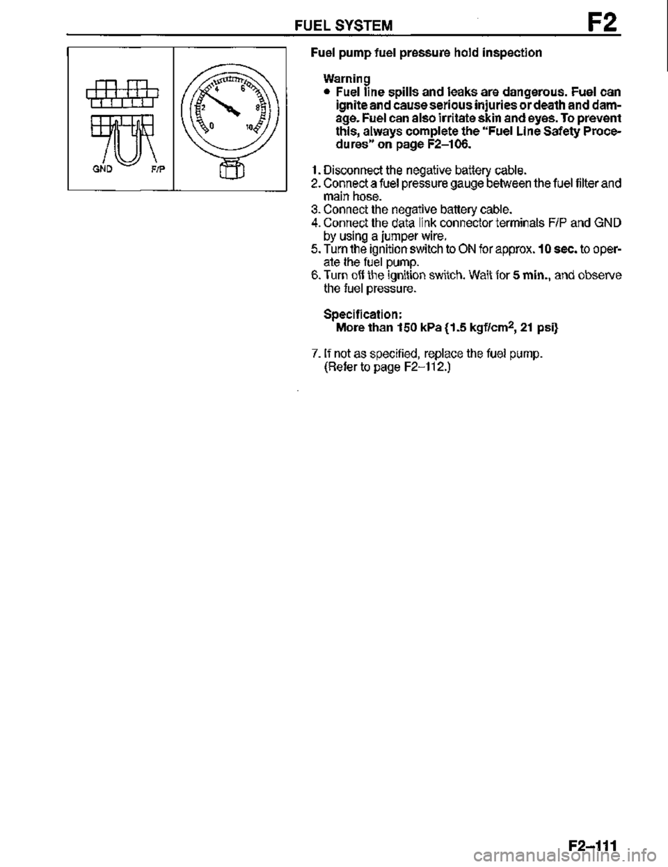 MAZDA MX-3 1995  Workshop Manual 
