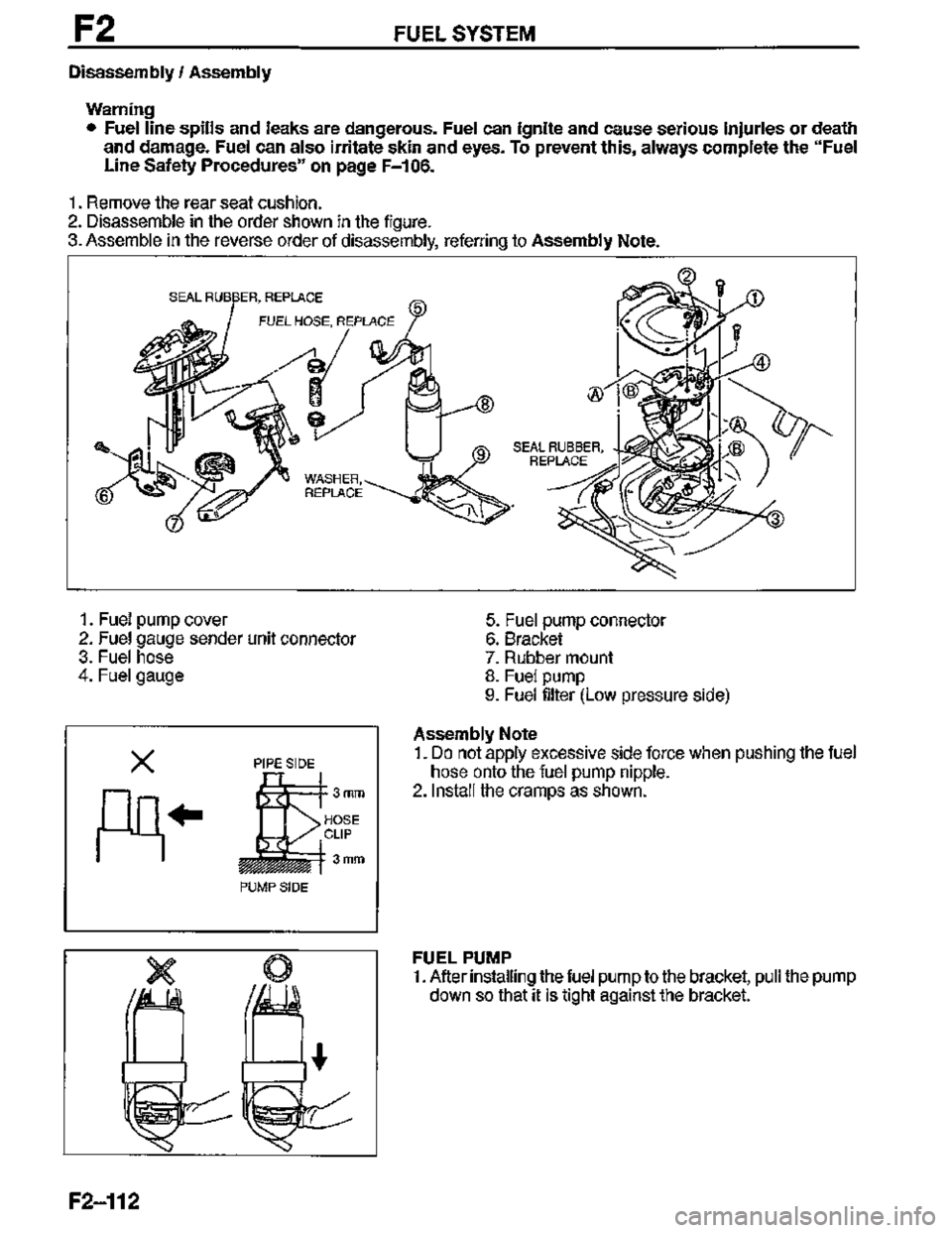 MAZDA MX-3 1995  Workshop Manual 