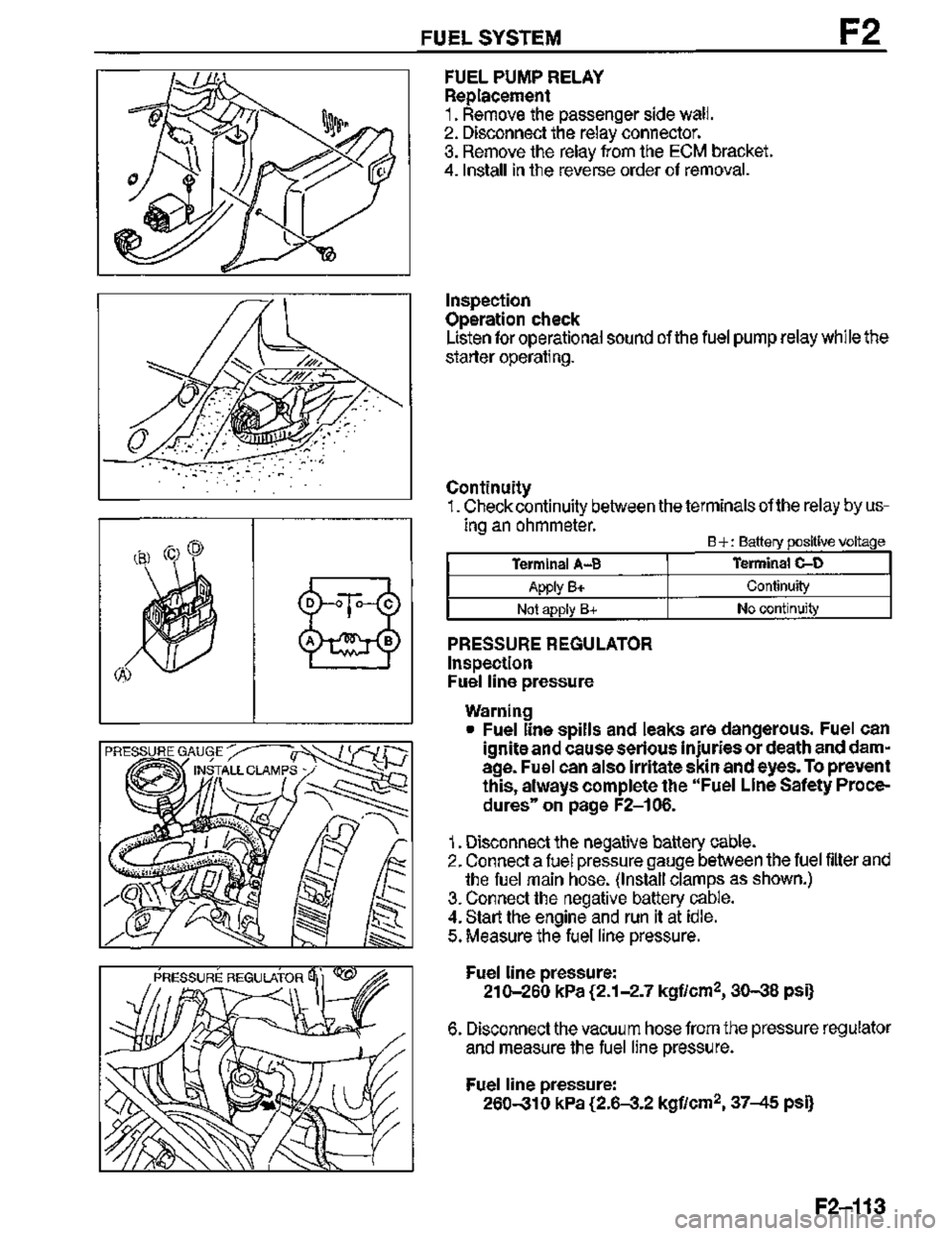 MAZDA MX-3 1995  Workshop Manual 
