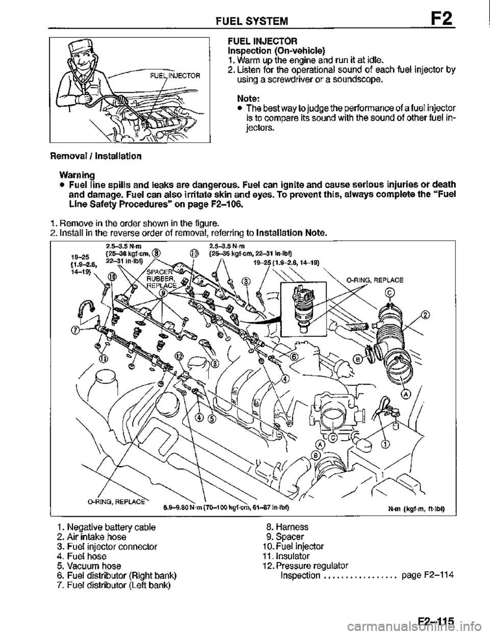 MAZDA MX-3 1995  Workshop Manual 