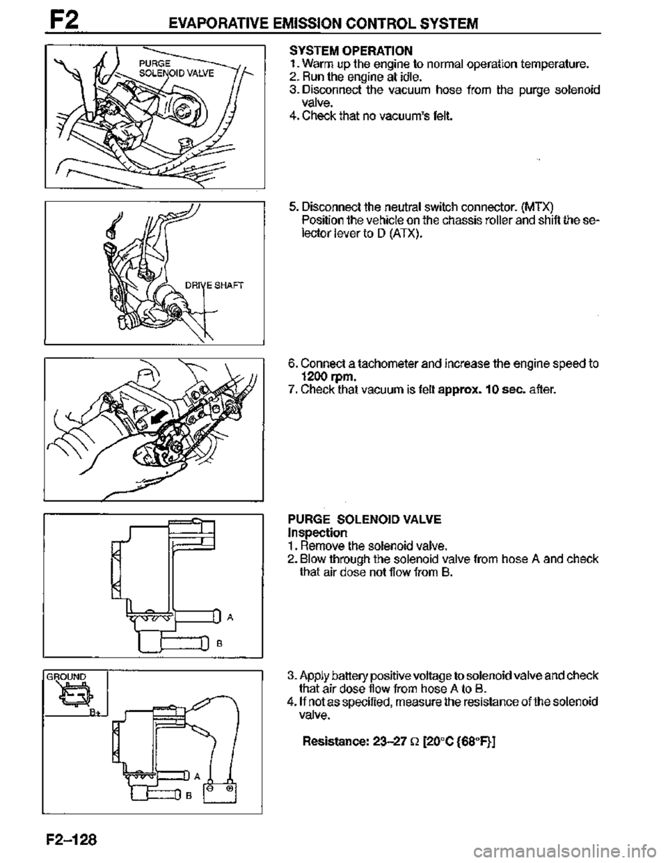 MAZDA MX-3 1995  Workshop Manual 