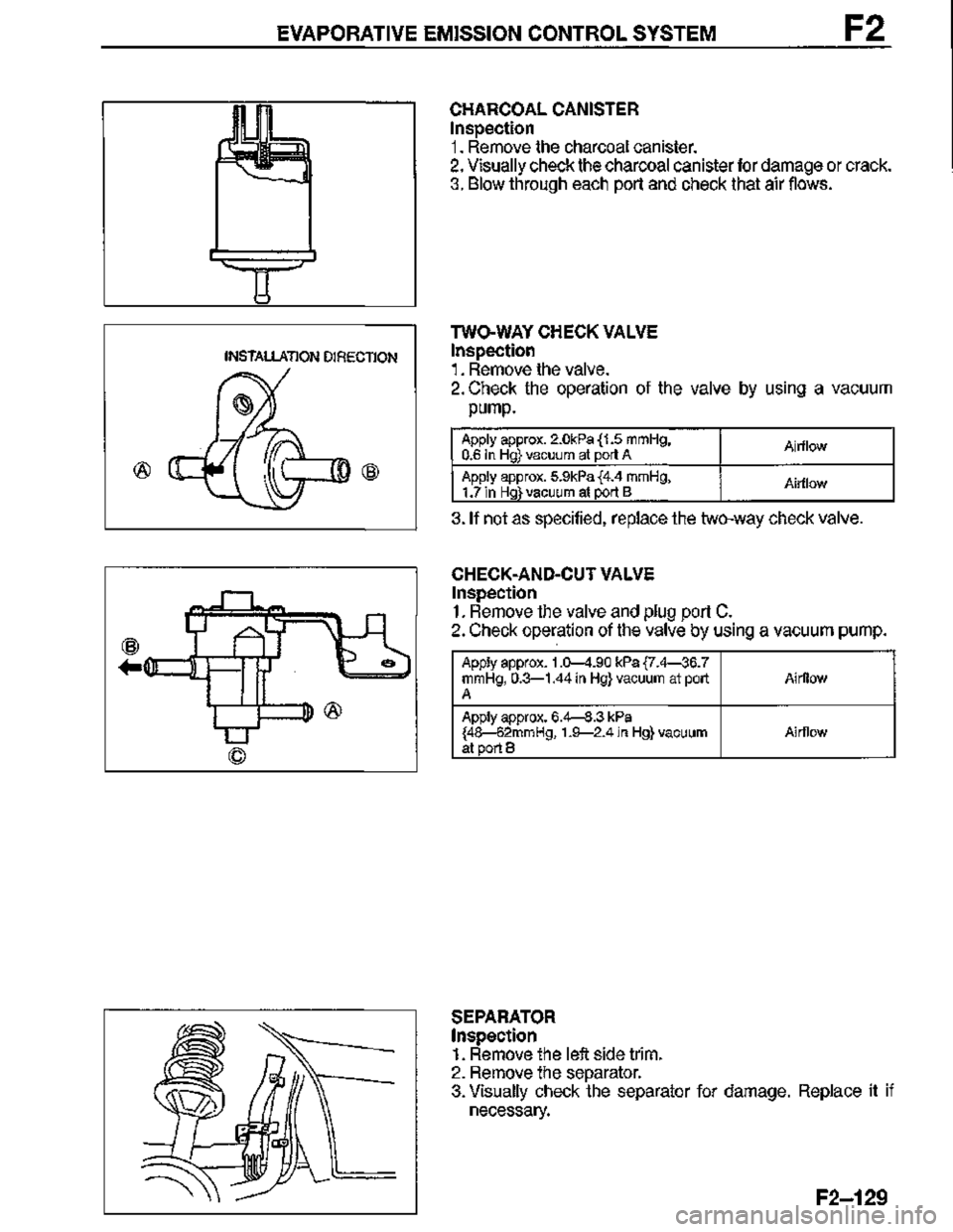 MAZDA MX-3 1995  Workshop Manual 