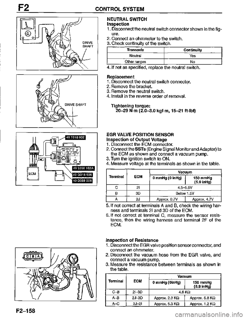 MAZDA MX-3 1995  Workshop Manual 