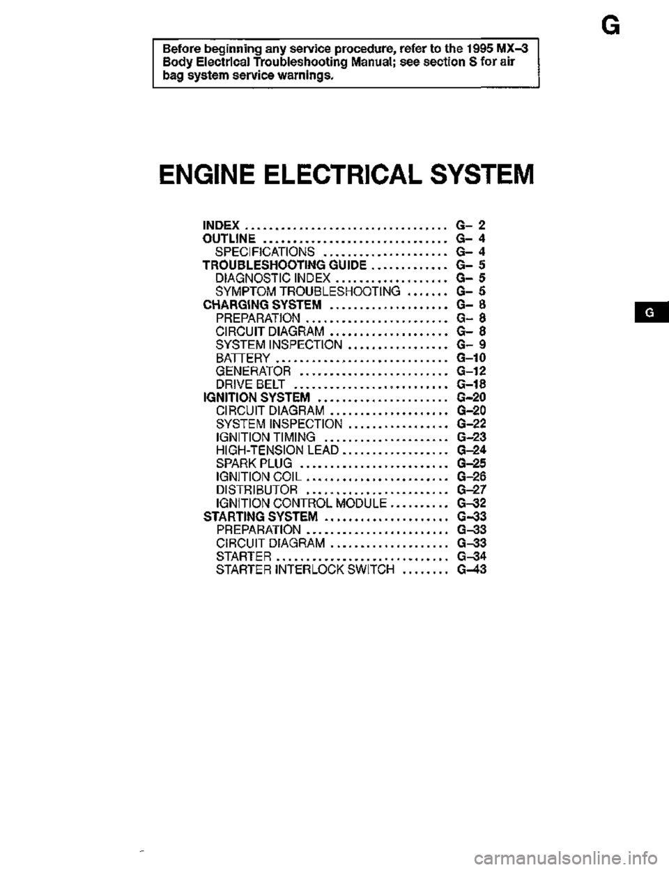 MAZDA MX-3 1995  Workshop Manual 