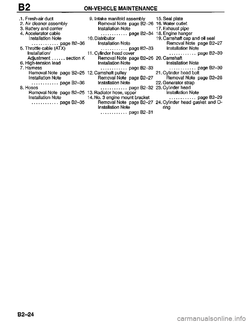 MAZDA MX-3 1995  Workshop Manual 