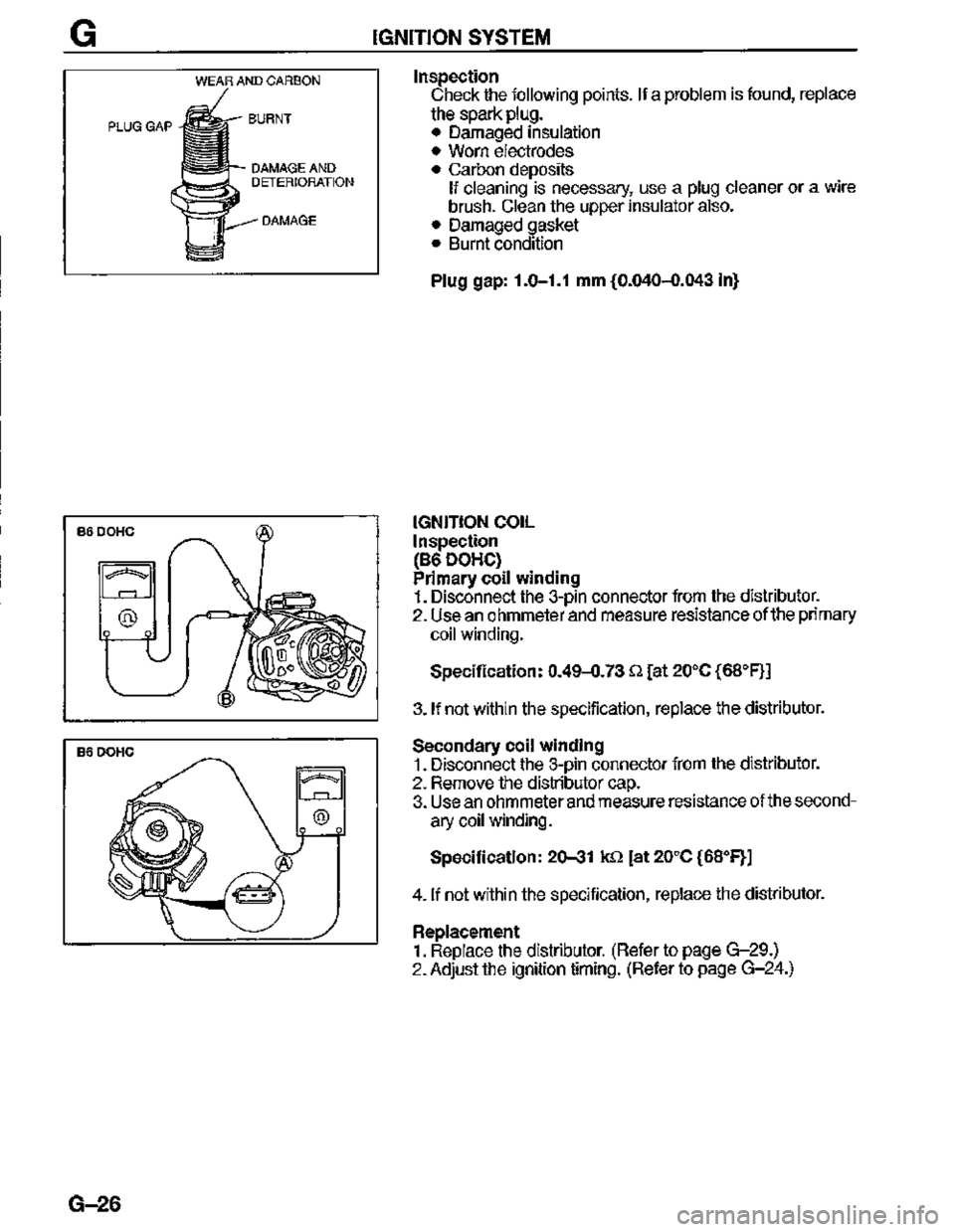 MAZDA MX-3 1995  Workshop Manual 