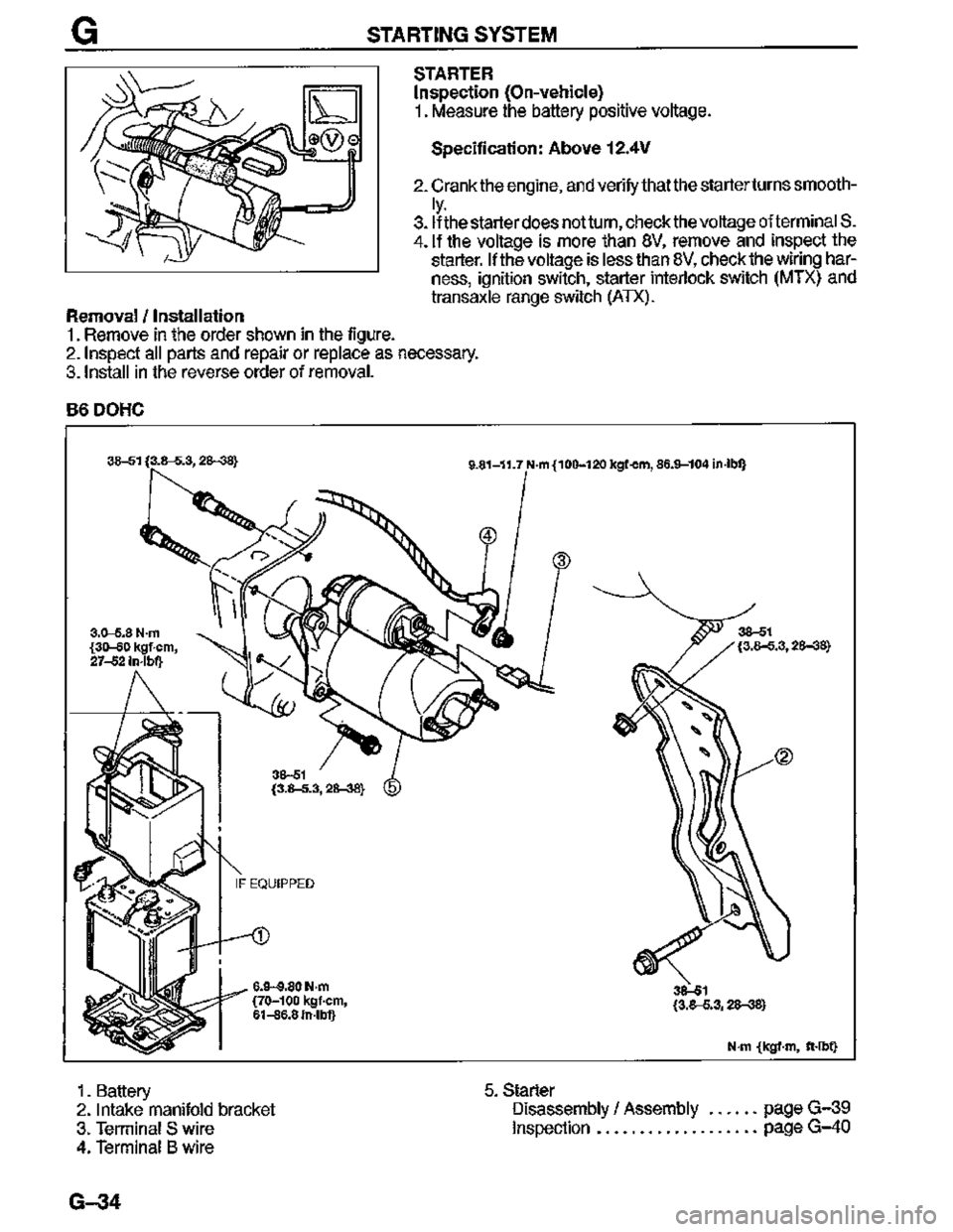 MAZDA MX-3 1995  Workshop Manual 