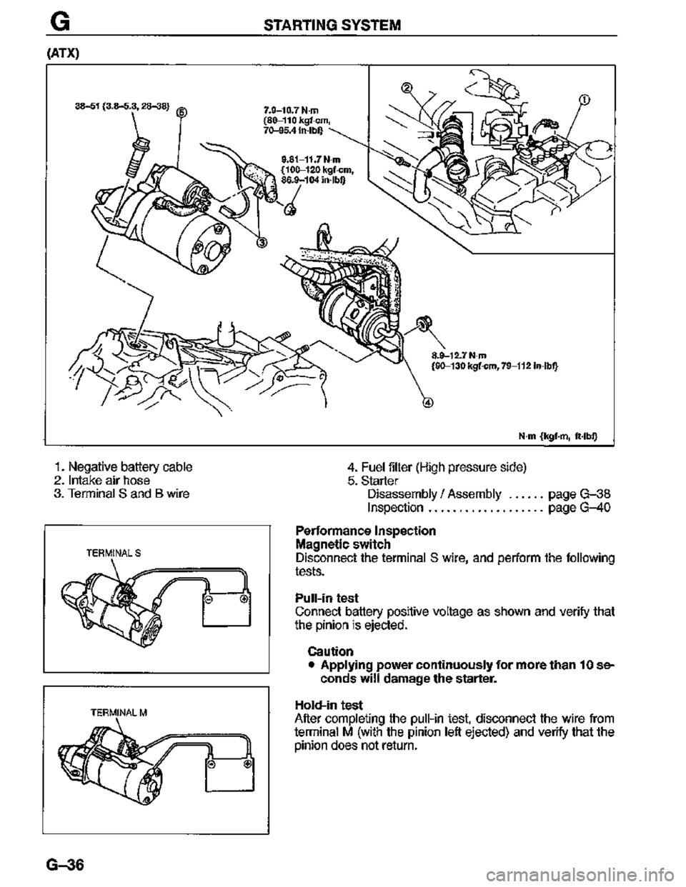 MAZDA MX-3 1995  Workshop Manual 