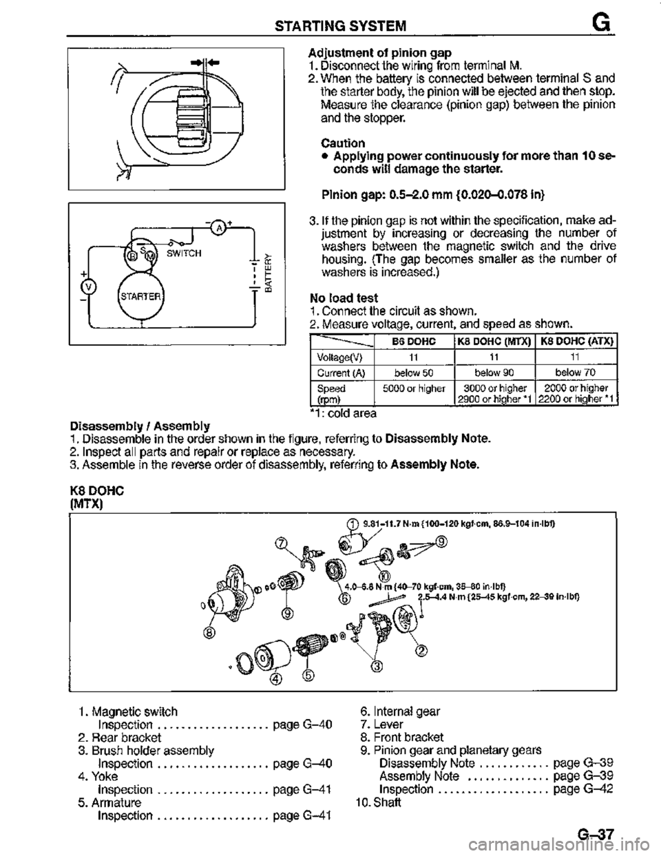 MAZDA MX-3 1995  Workshop Manual 