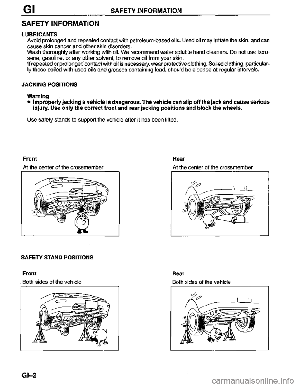 MAZDA MX-3 1995  Workshop Manual 