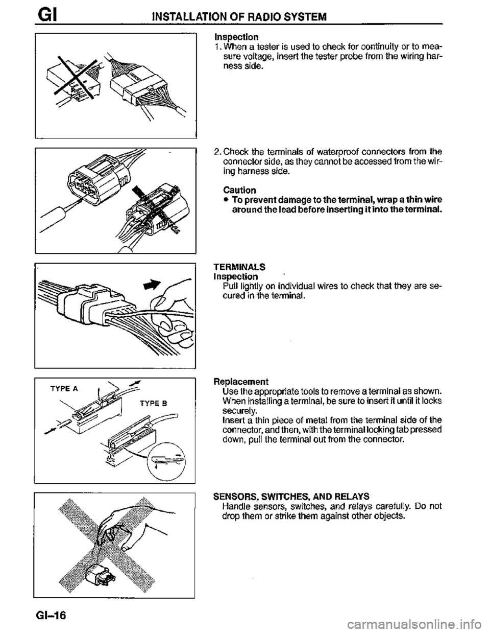 MAZDA MX-3 1995  Workshop Manual 