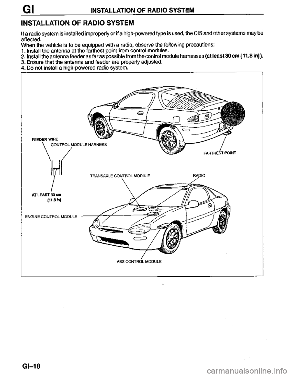 MAZDA MX-3 1995  Workshop Manual 