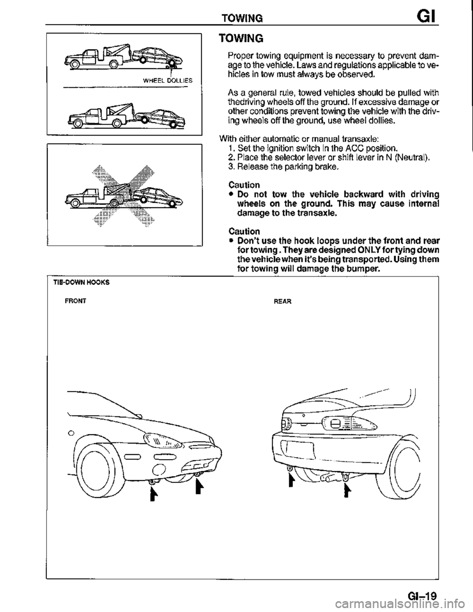 MAZDA MX-3 1995  Workshop Manual 