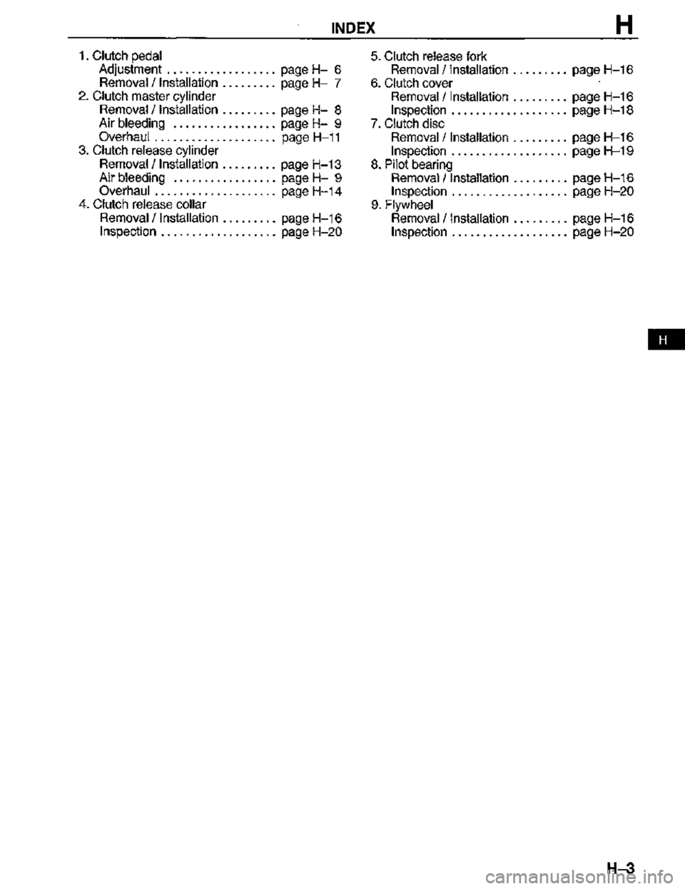 MAZDA MX-3 1995  Workshop Manual 