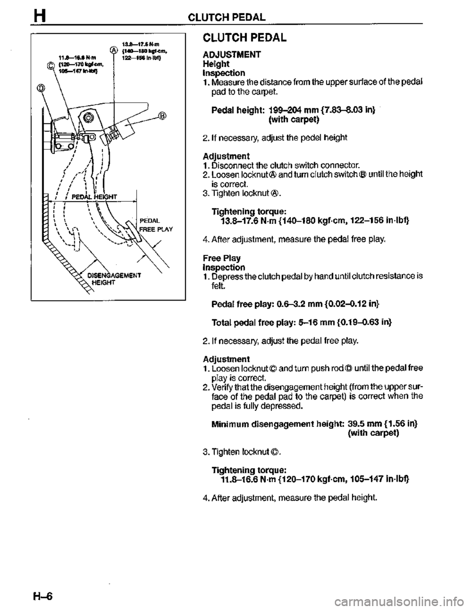 MAZDA MX-3 1995  Workshop Manual 